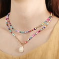 thumbnail image 2 of Vocoste collares de cuentas de colores collares de cadena para mujeres damas, 2 of 6