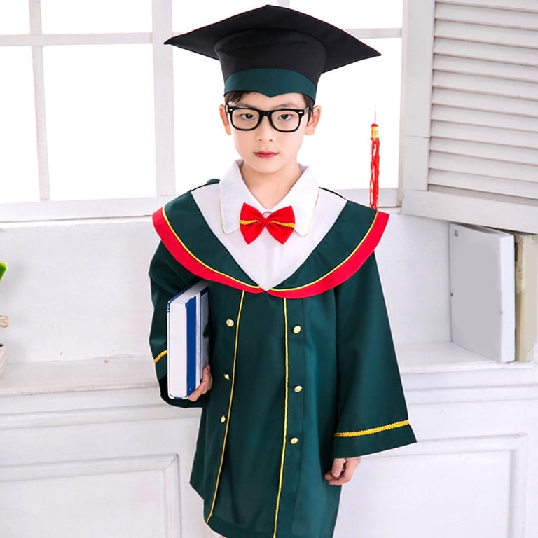 junior graduation dress XAOFW Junior Doctor For Kids Graduation Dress Up Outfits With Robe And Cap  Preschool To School For 2-16 Holiday Celebration Stylish Clothes Sets