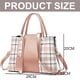 thumbnail image 2 of Nuevo bolso de mano a cuadros con costuras a la moda, bolso de hombro tipo bandolera bronceador de gran capacidad, 2 of 5