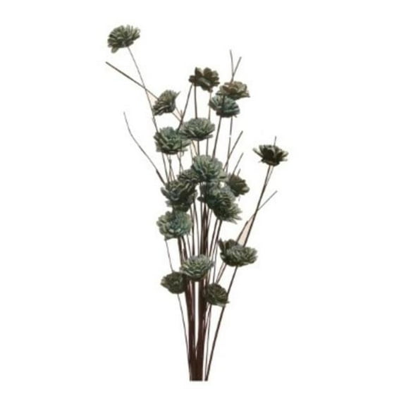Metrotex Designs 41035 24 Stem Ting Zinnia Flower Branches, SeaFoam