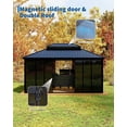 thumbnail image 5 of Gaderth 12x16 ft Hardtop Gazebo Sunroom,All-Season Outdoor Room with Aluminum Frame,Enclosed Patio Solarium with Polycarbonate Sliding Doors & Double Roof for Backyard,Deck,ship in 10 boxes, 5 of 7