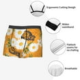 thumbnail image 6 of Balery White Floral and Butterflies Men's Boxer Briefs, Soft and Breathable Cotton Underwear with nylon Waistband-Small, 6 of 9