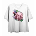 thumbnail image 4 of Wizard Of Oz Glinda
 Women's White Crew Neck Short Sleeve Crop Tee-Medium, 4 of 5