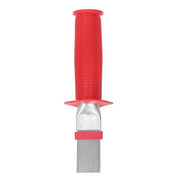 LLC 1pcs Air Conditioner Condenser Fin Cleaner Comb Stainless Steel Radiator Repair Manual Tool Refrigerator Coil Cleaning Brush-red