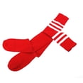 thumbnail image 4 of Alta Tubo Calcetines Atlético Deporte Deportivo Raya Blanca DYNWAVEMX Rodilla Calcetín de metro de High raya blanca sobre rojo atléticos Deportes, 4 of 8