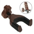 thumbnail image 3 of Soporte De Pared Para Guitarra, Base De Nogal Negro Natural, Forma De Guitarra, Liberación Automática De Bloqueo, Soporte Para Guitarra Para Oficina, Estudio, Hogar, 3 of 7