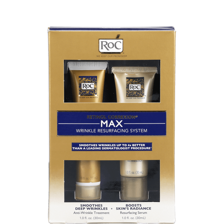 新品 2個 RoC ロック レチノール コレクシオン マックスハイドレーション RoC Retinol Correxion Max Wrinkle Resurfacing System, 2 Piece Set