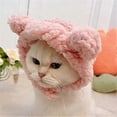 thumbnail image 3 of Cute Cat Costume Warm Bear Hat for Cat Adjustable Soft Small Pet Headwear Bear Hat for Cat Puppy Dog Suitable for 4.5-7.5kg, 3 of 5