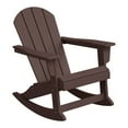 thumbnail image 3 of Westintrends Malibu Rocking Chair Outdoor, All Weather Resistant Poly Lumber Classic Porch Rocker Chair, 350 lbs Support Patio Lawn Plastic Adirondack Chair, Dark Brown, 3 of 15