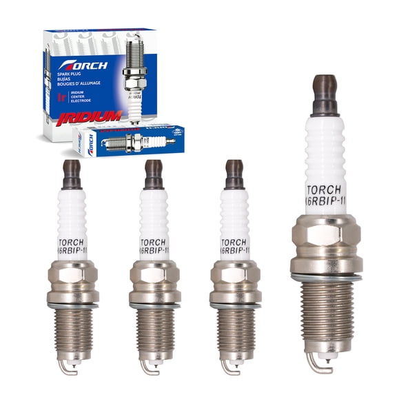 4PCS TORCH K6RBIP-11 Spark Plug Replace for NGK IZFR6K11 Spark Plug, for BOSCH FR6LII330X, for CHAMPION 9014/RC8ZWYPB 9803/RC8WMPB4 9812/RC8ZWYPB4,for DENSO 3377/SKJ20DRM11 5358/IK20L VK20 Plug
