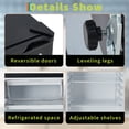 thumbnail image 4 of QinaQin Energy-Efficient Mini Fridge with Freezer – 4.5 Cu.Ft Compact Refrigerator, Dual Zone Temperature Control, Adjustable Thermostat, Removable Shelves, Perfect for Bedroom, Office, Dorm, 4 of 7