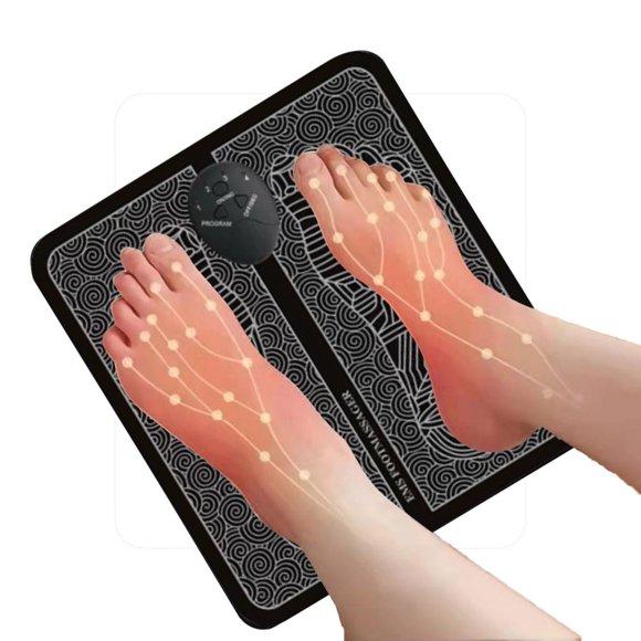 Feltree Portable Smart Foot Massager with EMS Acupuncture Technology, Rechargeable Leg Circulation Booster for Pain Relief and Relaxation