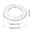 thumbnail image 2 of Wall Split Flange, 201 Stainless Steel Round Escutcheon Plate for 81mm Diameter Pipe 8 Pack, 2 of 5