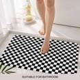 thumbnail image 3 of Black White Plaid Door Mat&nbsp;Indoor Outdoor Entrance, Non Slip Rug for Kitchen Bathroom Entryway Rug, Modern Buffalo Check Gingham Art Washable Doormat Floor Mat for Office Home Decor 24x36 Inch, 3 of 8