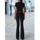 thumbnail image 5 of Pantalón de Traje de Corta Ajustado de Color Liso Negro M, 5 of 9