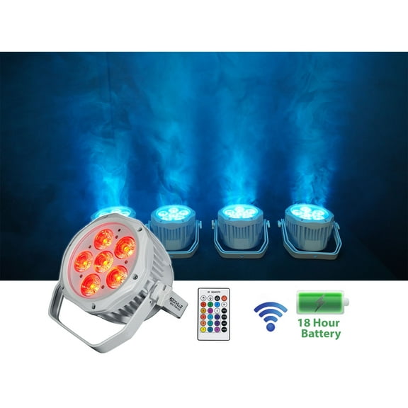 Rockville BEST PAR H2O White Water Resistant Indoor/Outdoor Battery DJ Par Light