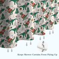 thumbnail image 6 of Beige Christmas Dinosaur Pattern Shower Curtain 72"x84" ,Bathroom Decorative Shower Curtains Set with 12 Hooks,Modern Waterproof Washable Shower Curtain, 6 of 6