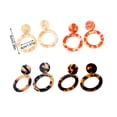 thumbnail image 3 of Jumpingount Pendientes colgantes para niña, suministro de joyería, aro grande a la moda, pendiente de personalidad para mujer con orificio para la oreja, Ropa, zapatos y accesorios Miscelánea Rojo Jumpingount AP010392-02, 3 of 6