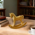 thumbnail image 6 of Rocking Horse Statue Wooden Rocking Horse Figurine Table Centerpiece Unique Wood Material for Fireplace Cabinet Bedroom, 6 of 8