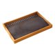 thumbnail image 5 of Bandeja organizadora para exhibición de joyas, soporte para collares, apilable, versátil, portátil, de madera Gris, 5 of 9