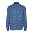 thumbnail image 2 of Men's Cutter & Buck  Navy Dayton Flyers Vault DryTec Traverse Camo Print Stretch Quarter-Zip Jacket, 2 of 3