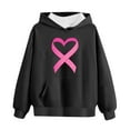 thumbnail image 4 of WRKEKC Hoodies for Girls Soft Warm Cozy Comfortable Long Sleeve Print Breast Cancer Awareness Ribbon Heart Pullover Hoodie with Pockets for Fall Winter 3-14 Years, 4 of 5