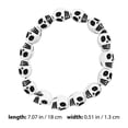 thumbnail image 4 of Skull Shape Beads Bracelet Halloween Hand Wrist Decor Fashion Clothing Accessory, 4 of 8