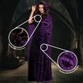 thumbnail image 3 of UNDERWRAPS Hooded Vampire Velvet Bat Embossed Cape Black - Halloween Costume Capes for Adults (Purple Vampire Cloak), 3 of 7