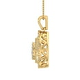 thumbnail image 2 of 1/2 Carat Diamond Tear Drop Pendant Necklace in 14k Yellow Gold (Silver Chain Included) (I1-I2 Clarity), 2 of 3