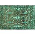 thumbnail image 1 of Ahgly Company Indoor Rectangle Persian Turquoise Blue Traditional Area Rugs, 3' x 5', 1 of 4