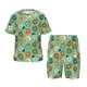 thumbnail image 1 of Fotbe Christmas Donuts Pijama Estampada de 2 Piezas para Niños – Ropa de Dormir de Manga Corta Cómoda para Niños y Niñas, Camiseta y Shorts de Algodón-XX-Large, 1 of 6