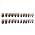 thumbnail image 6 of 24pcs Cool Girl False Nails Press On Long Coffin Square Ballet Nail Tips Full Cover Acrylic Fake Nail With Black Gradient Design, 6 of 6