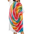 thumbnail image 4 of HELLHERO Rainbow Candy Pattern Bathing Suit Cover Up Breathable High Quality Fabrics Lightweight Long Kimono Swimsuit Cover Up, 4 of 6