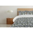 thumbnail image 4 of Ambesonne Tropical Down Alternative Quilt Comforter, Foliage Flowers Dots Art, Queen, Dark Lavender and Sage Green, 4 of 5