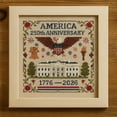 thumbnail image 4 of DIY Cross-Stitch Kit - USA Patriotic Theme, with Patterns & Tools, for Independence Day Gift, 4 of 7