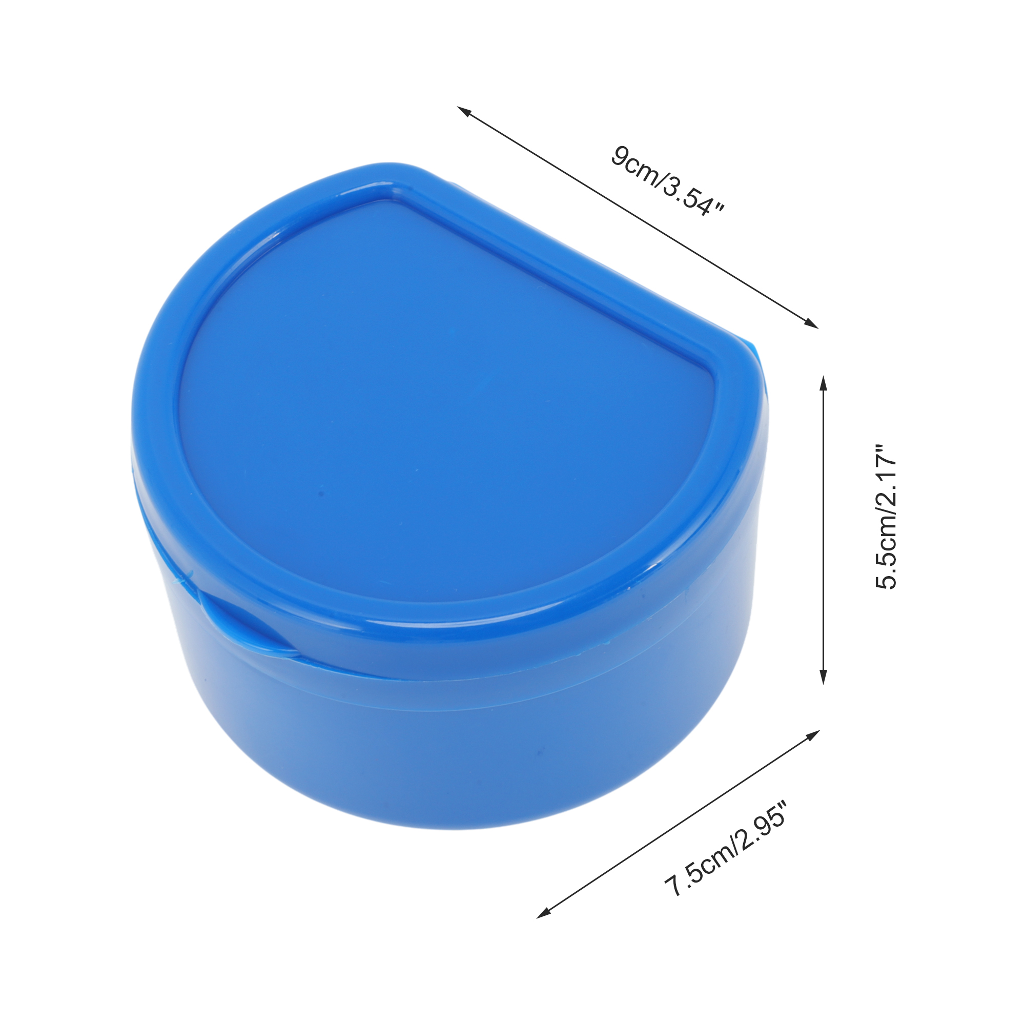 Unique Bargains Reusable Braces Box with Strainer 1 Pc Dark Blue