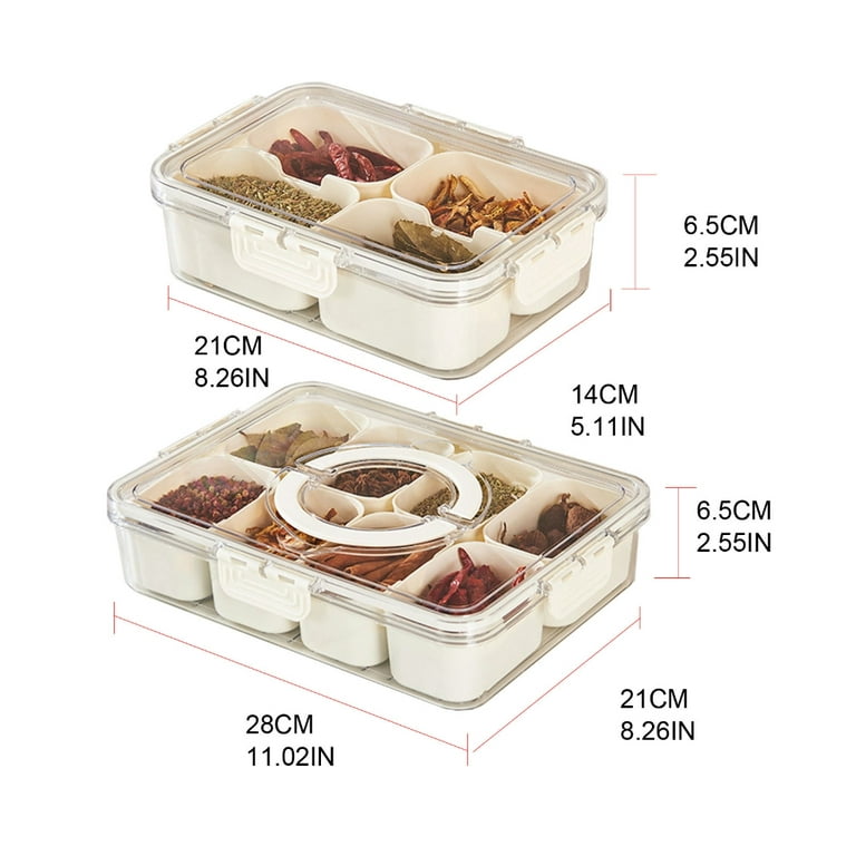Convenient Charcuterie Container with Lid and Handle Keep Your Snacks  Freshes and Organized Divideds Serving Tray Travel