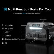 IEE P3200 Solar Generator with 200W Panel, 2048Wh LiFePO₄ Power Station 3200W (6400W Peak), 16 Ports, 1800W Fast AC/Solar Charging, APP Control, EPS Backup for Home, Camping & RV