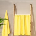 thumbnail image 5 of GLAMBURG 100% Premium Cotton 2 Pack Oversized Bath Towel Set 28x55 inches, Large Bath Towels, Ultra Absorbant Compact Quickdry & Lightweight Towel, Ideal for Gym Travel Camp Pool - Lime Yellow, 5 of 6