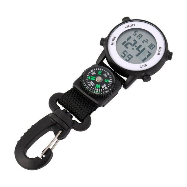 Greeniant Reloj de moda adecuado para senderismo brujula aventura multifuncional atmosferico nailon multifuncional para exteriores Escalada Esfera negra Walmart en linea
