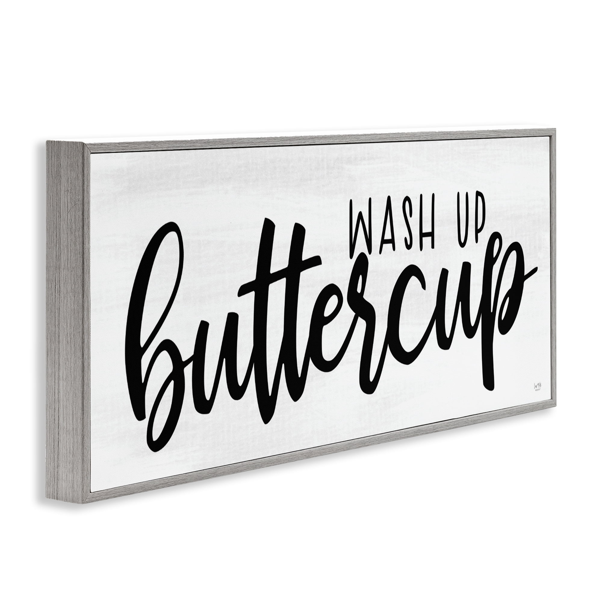 Stupell Industries Wash Up Buttercup Gray Framed Giclee Art, design by Lux + Me Designs