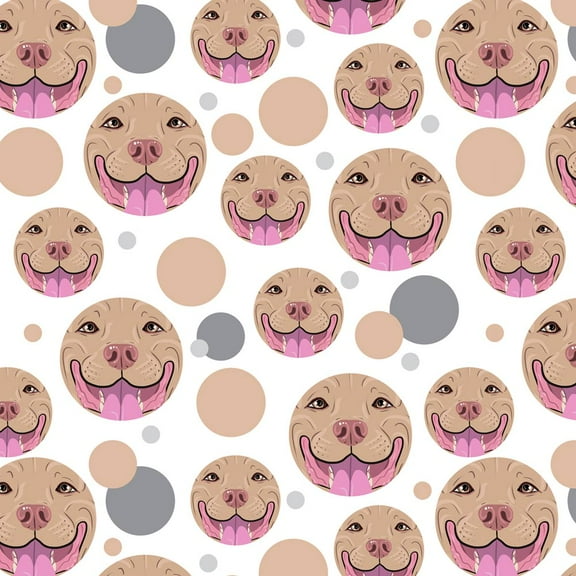 Pit Bull Face Blue Fawn Pet Dog Premium Gift Wrap Wrapping Paper Roll Pattern