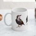 thumbnail image 4 of CafePress - Cute Starling Trio Mug - 11 oz Ceramic Mug - Novelty Coffee Tea Cup, 4 of 6