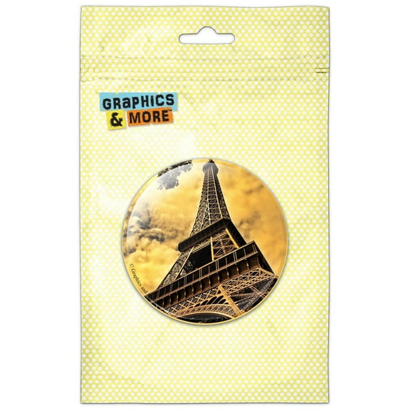 Eiffel Tower Paris Vintage Refrigerator Button Magnet