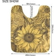 thumbnail image 3 of Dreamtimes Bathroom Rug Mats Vintage Sunflower Painting Print, Bath Mats for Bathroom Non-Slip Super Soft Absorbent Microfiber Bath Rugs, Bathroom Rugs for Bathroom Floor, Tub and Shower, 17.3"x13.4", 3 of 4