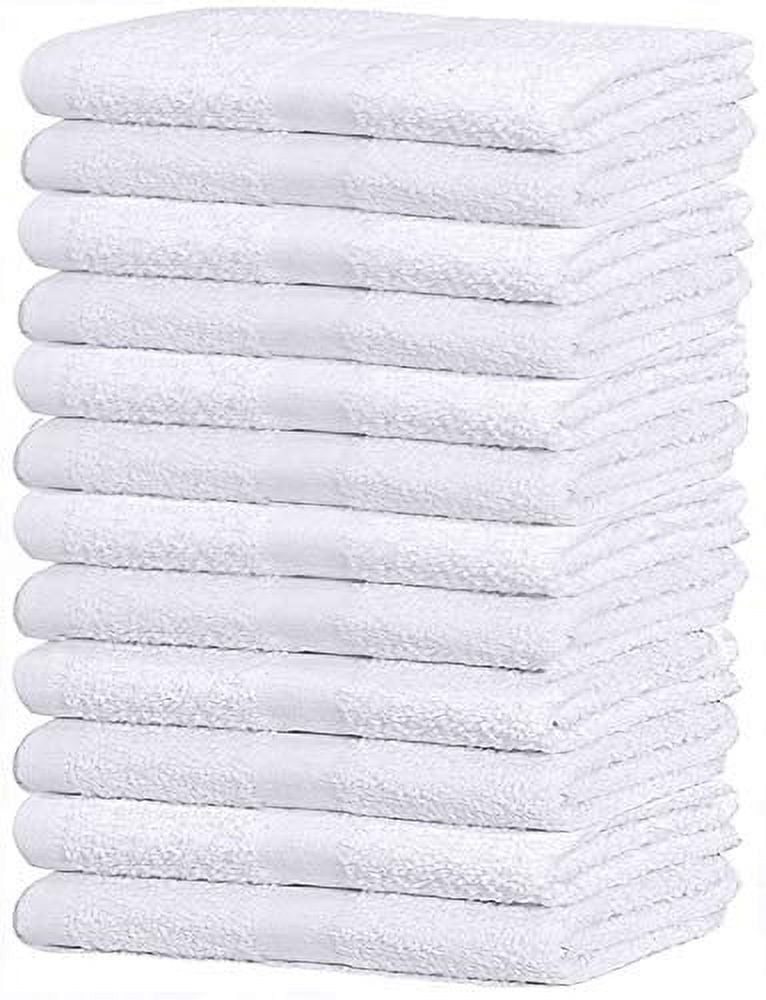 Washcloth White Towel 24Pcs Face Cloth 12x12 Wash cloths Gym Towel