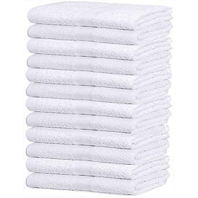 Hand Towel 15X25 White Cotton Blend Bulk Pack Wash Soft Absorbent Towels Set