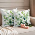 thumbnail image 2 of Spring Botanical Green Outdoor Waterproof Pillow Covers, Farmhouse Blooms Leaves Decorative Square Throw Pillowcase Sofa Cushion Sham for Patio/Couch/Chair, 20"x20" 2 Pack, 2 of 8