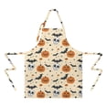 thumbnail image 2 of Halloween Pumpkins Bats Skulls and Spiders Apron-Garden Aprons for Women with Pockets-Cotton Linen Waterproof Kitchen Cooking Gardening Aprons Adjustable for Kitchen,Cooking,BBQ and Salon 32"x27", 2 of 7