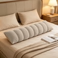 thumbnail image 6 of KQJQS 39 Inch Long Body Pillow, Beige Side Sleeper Pillow for Leg and Waist Support, Soft Bed Pillow for Sleeping, Pregnancy and Home Rest, 6 of 6